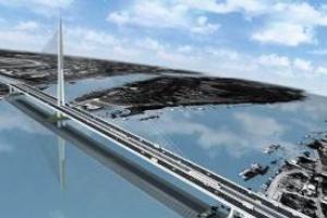 jedno od ponuđenih idejnih riješenja budućega mosta preko Save kod Gradiške